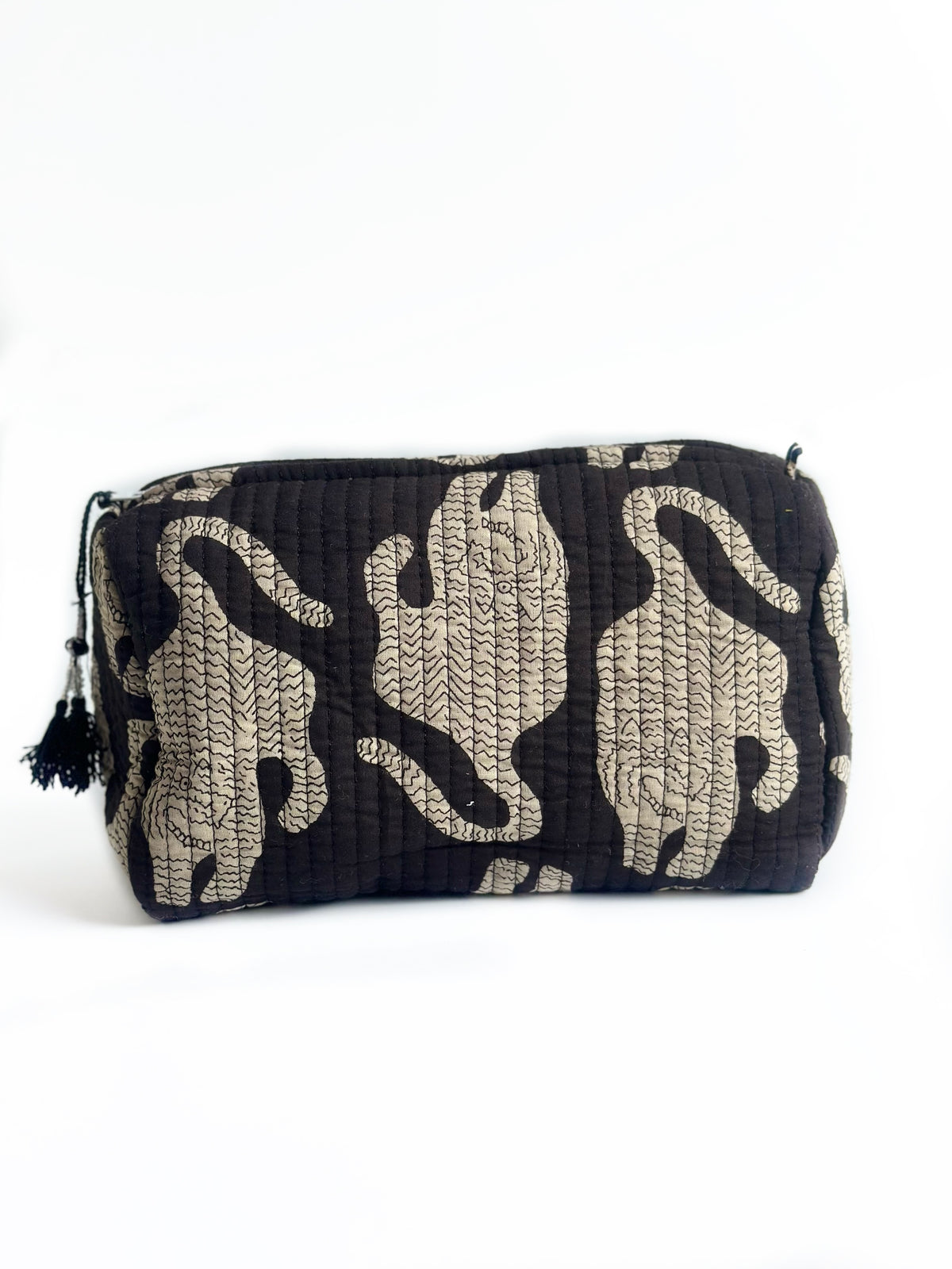 Midnight Tiger Quilted Pouch (set of 3)
