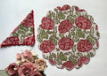 Bloosom Vine Quilted Placemats & Napkin Set of 6