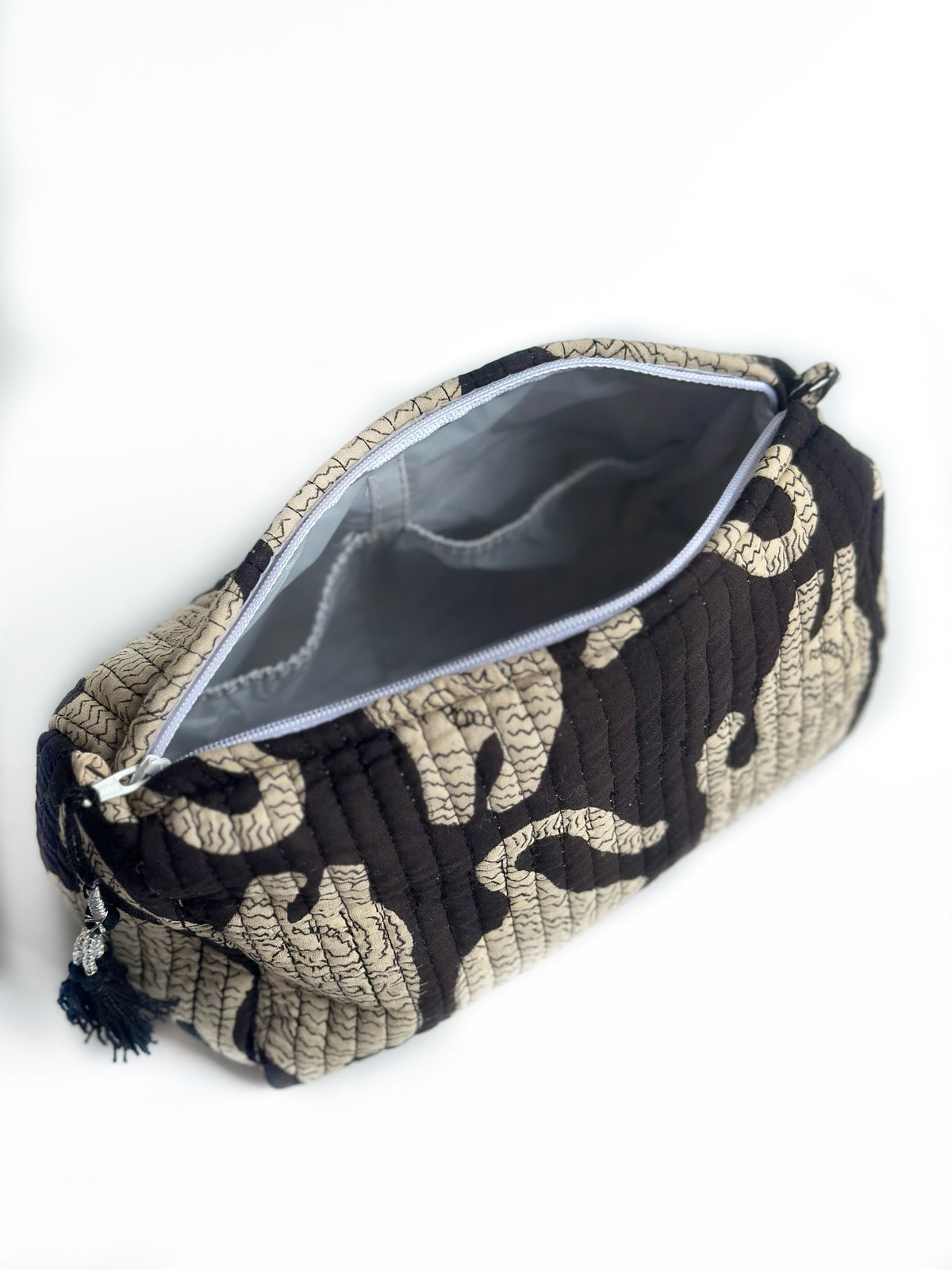 Midnight Tiger Quilted Pouch (set of 3)
