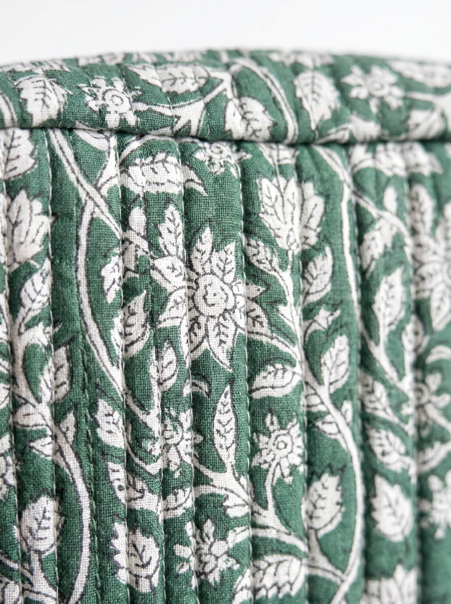 Sage Garden Quilted Cosmetic Pouch