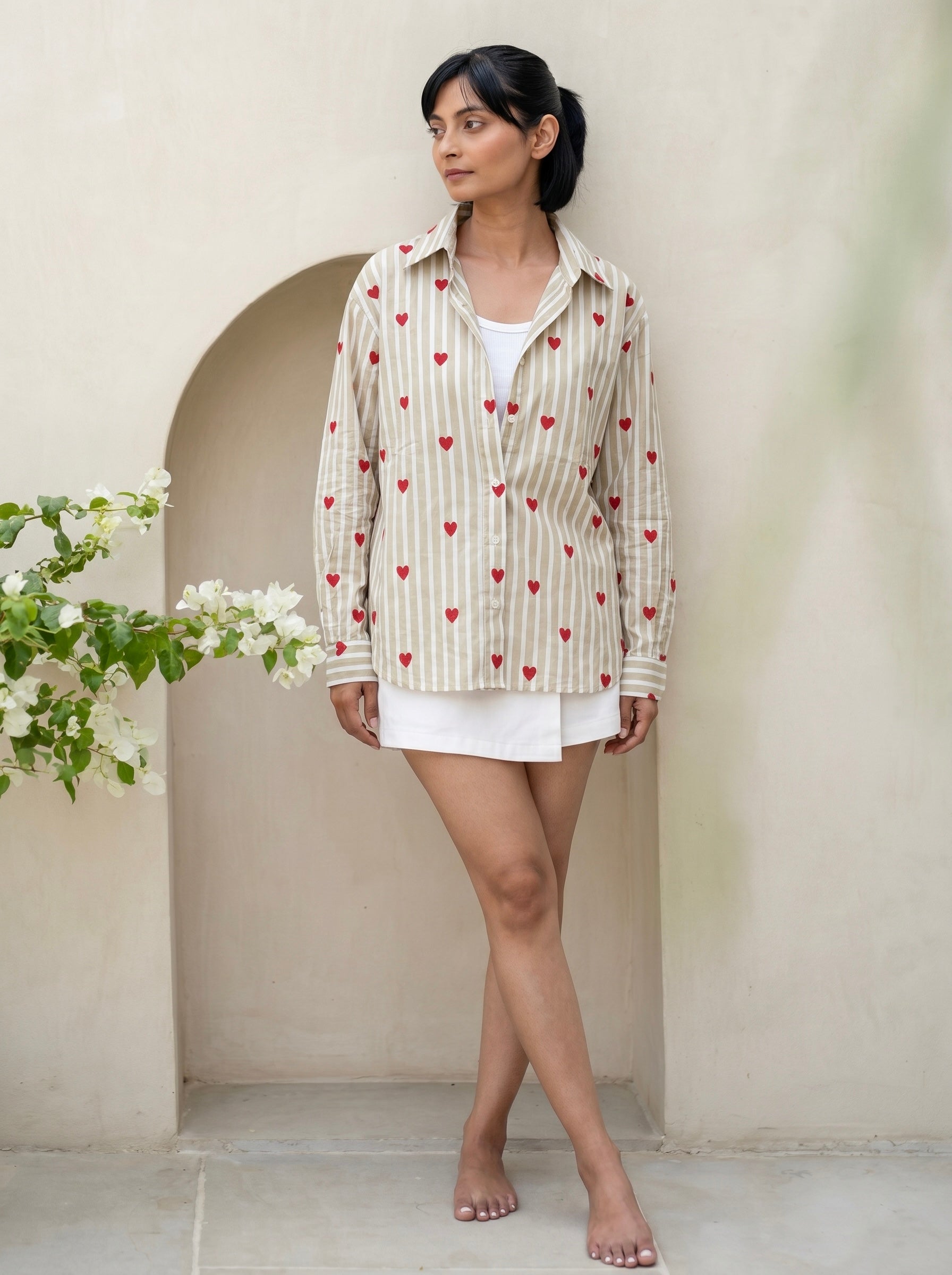Love Story Heart Print Shirt