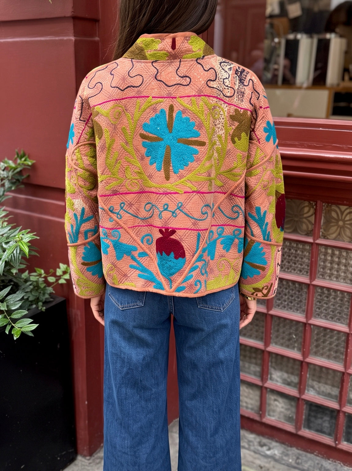 The Folk Bloom Kantha Suzani Jacket