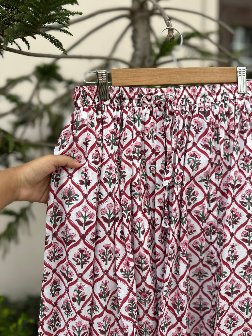 Ruby Trellis Cotton Maxi Skirt