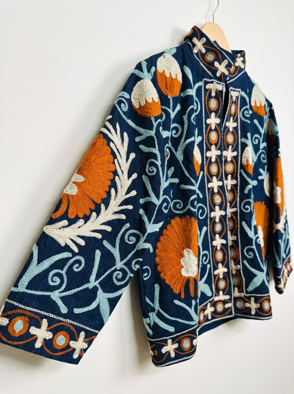 Rustic Garden Embroidered Denim Jacket