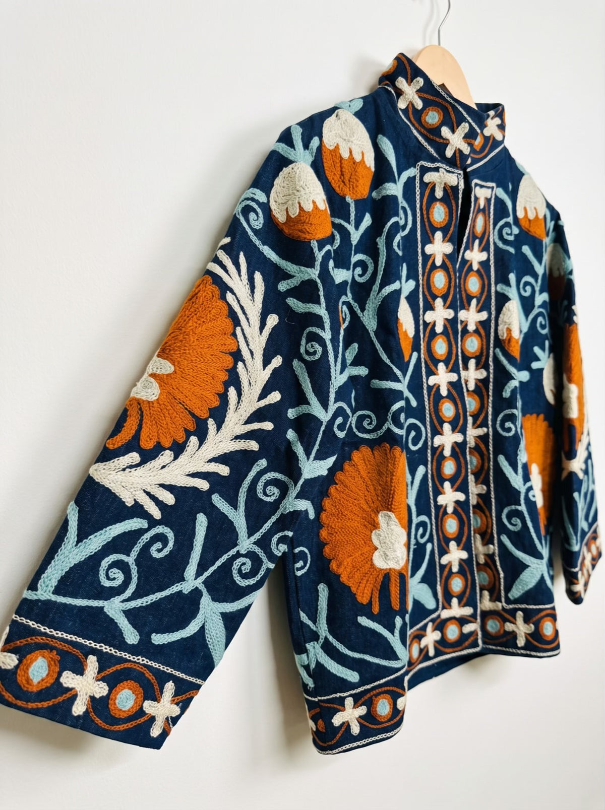 Rustic Garden Embroidered Denim Jacket