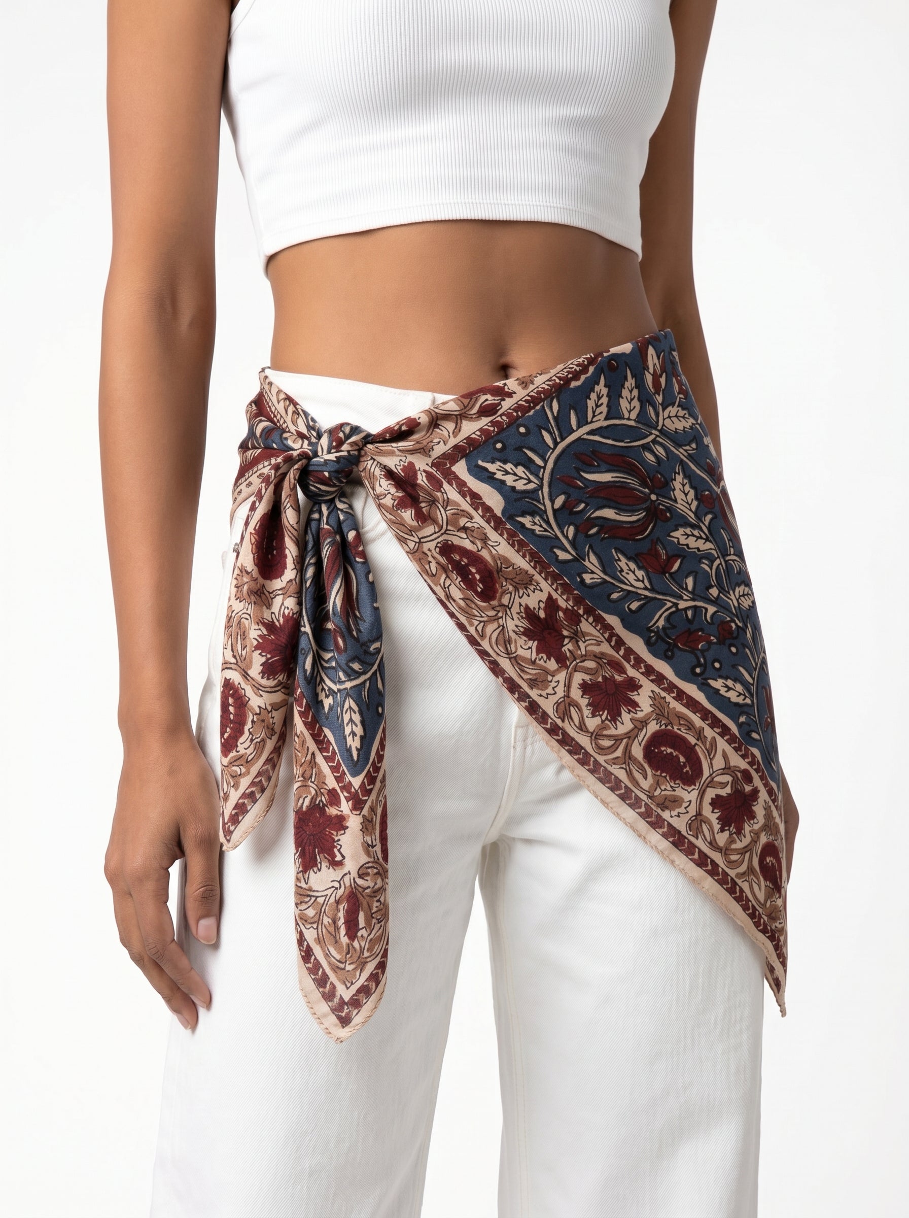 Vintage Crimson Cotton Bandana (Pack of 2)