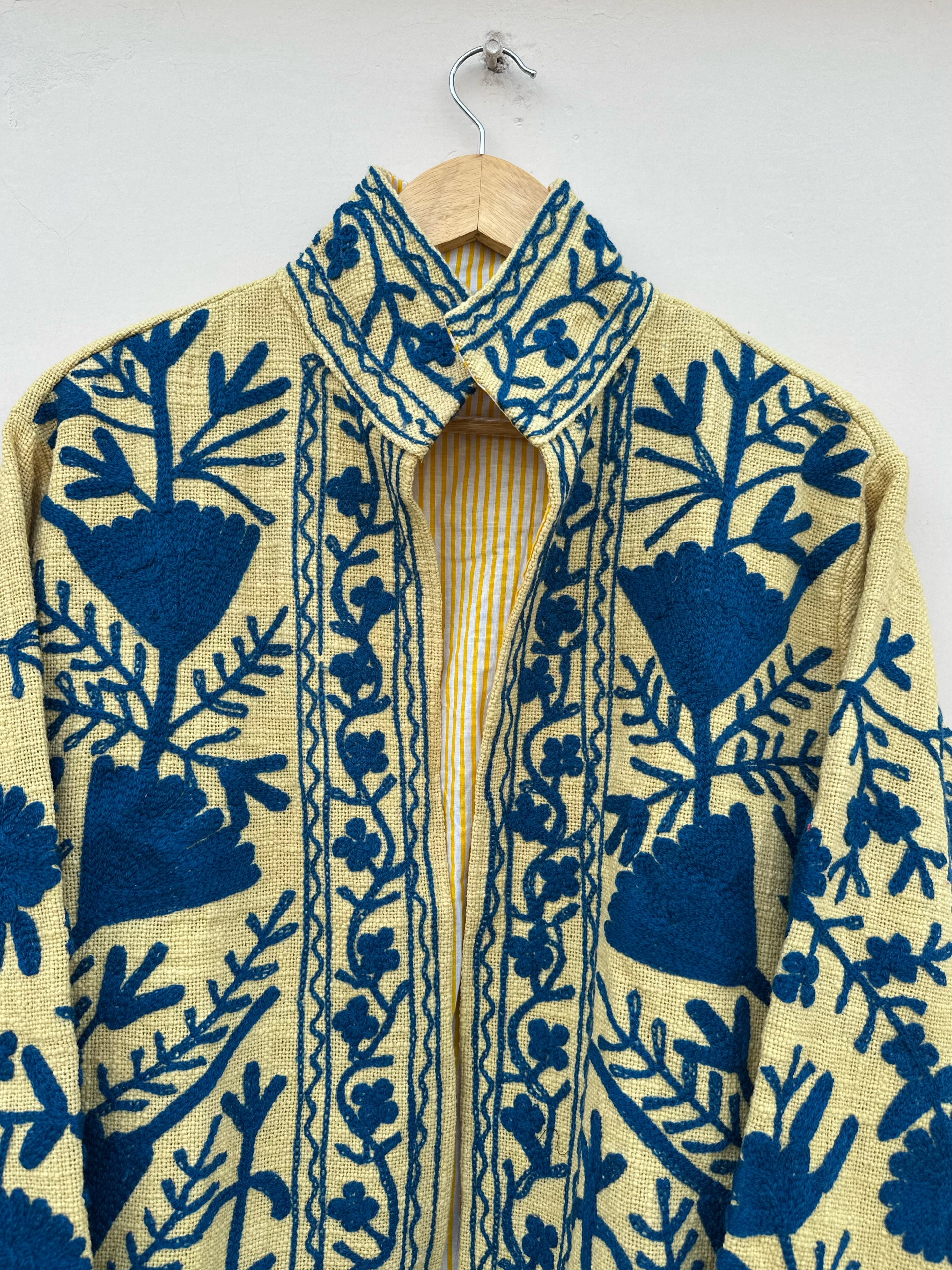 Indigo Meadow Cotton Tnt Suzani Jacket