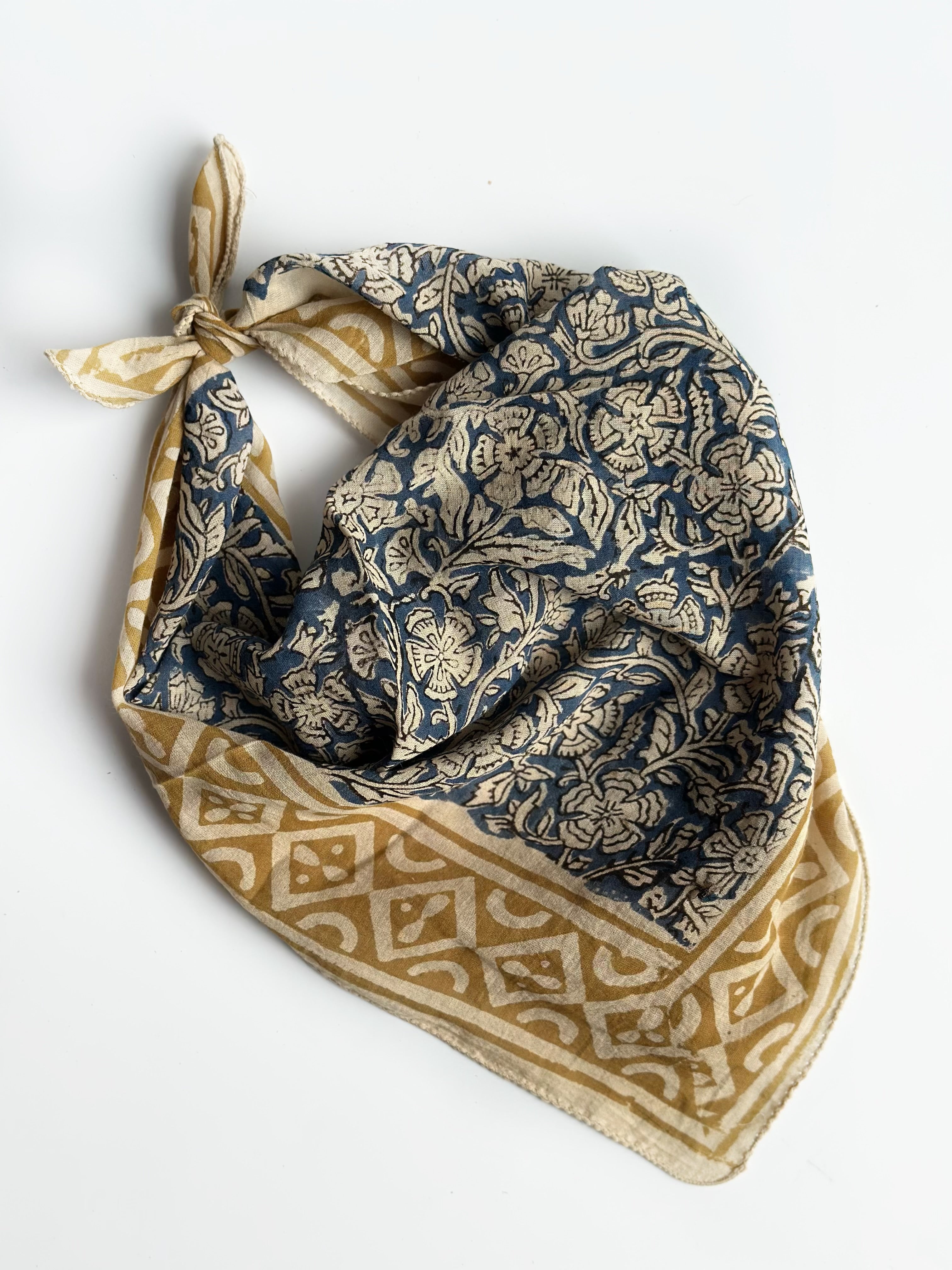 Indigo Heritage Cotton Bandana (Pack of 2)