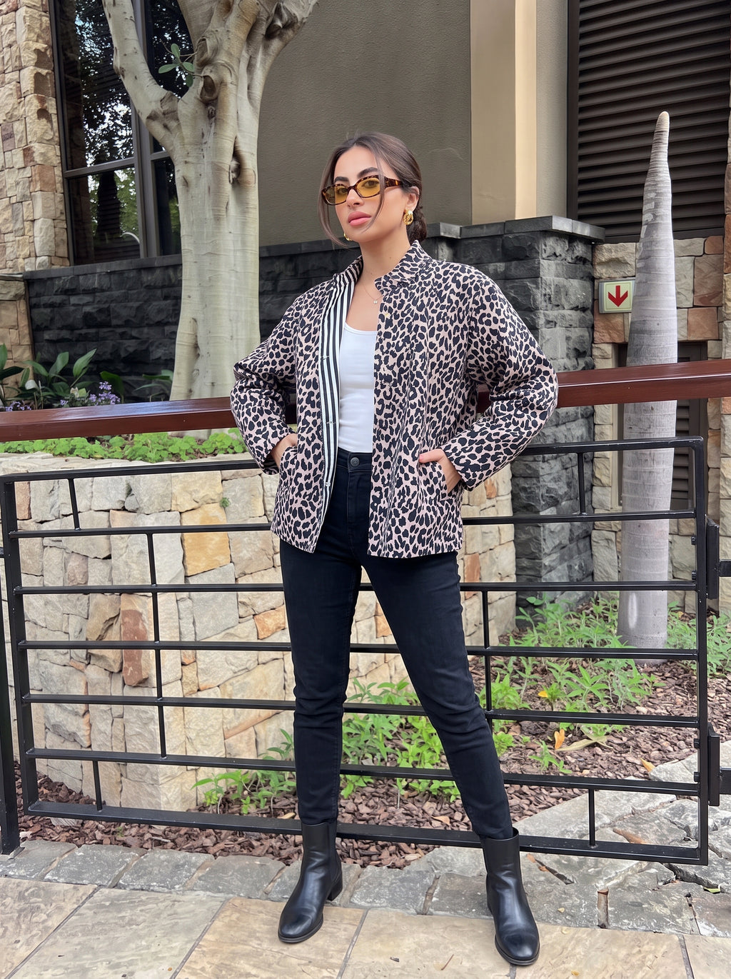 Leopard Print Velvet Jacket