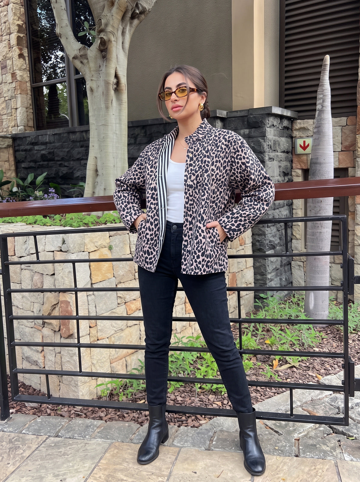Leopard Print Velvet Jacket