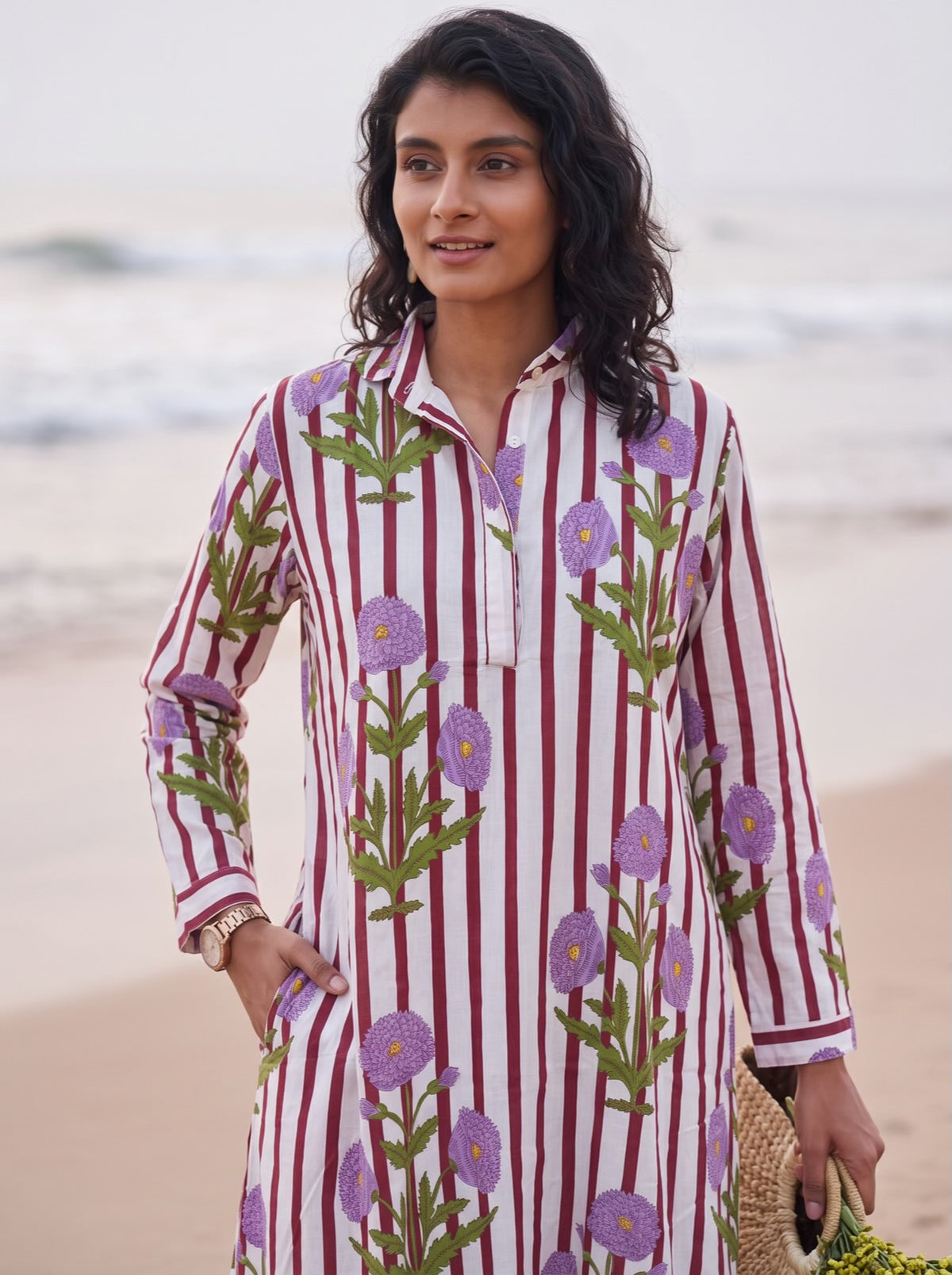 Wildflower Stripe Cotton Dress