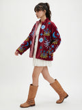 Ruby Cheetah Velvet Embroidery Jacket (Copy)
