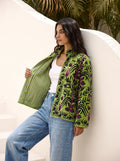 Pistachio Flora Velvet Suzani Jacket