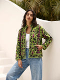 Pistachio Flora Velvet Suzani Jacket