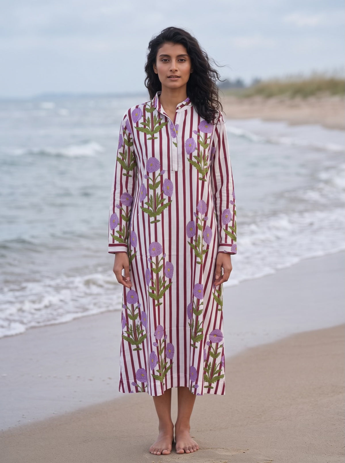 Wildflower Stripe Cotton Dress