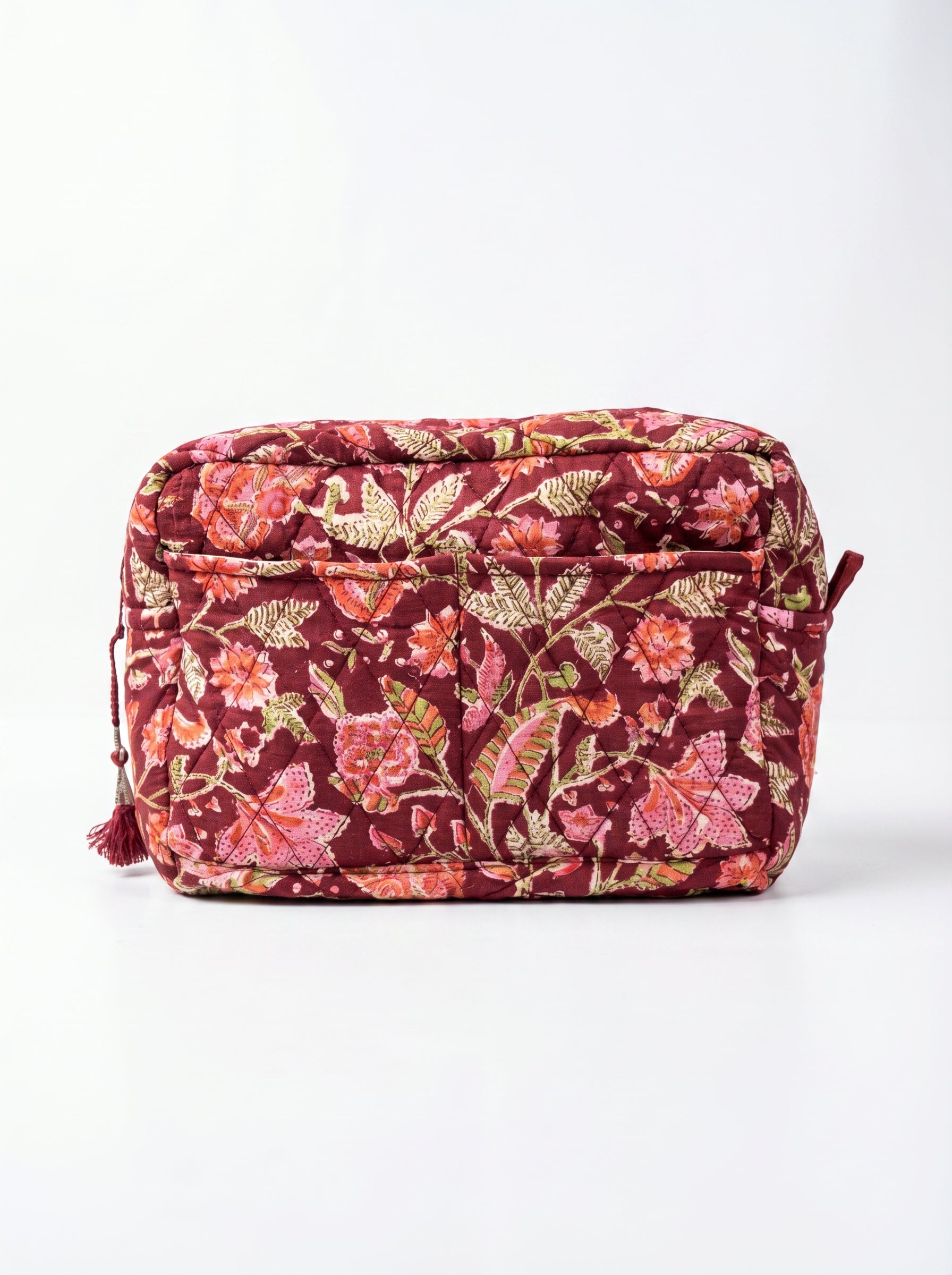 Rustic Rose Quilted Cosmetic Bag