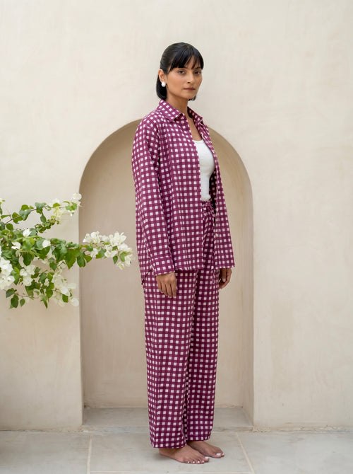 Berry Gingham Co-Ord Set