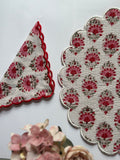Ivory Rose Quilted Placemats & Napkin Set of 6