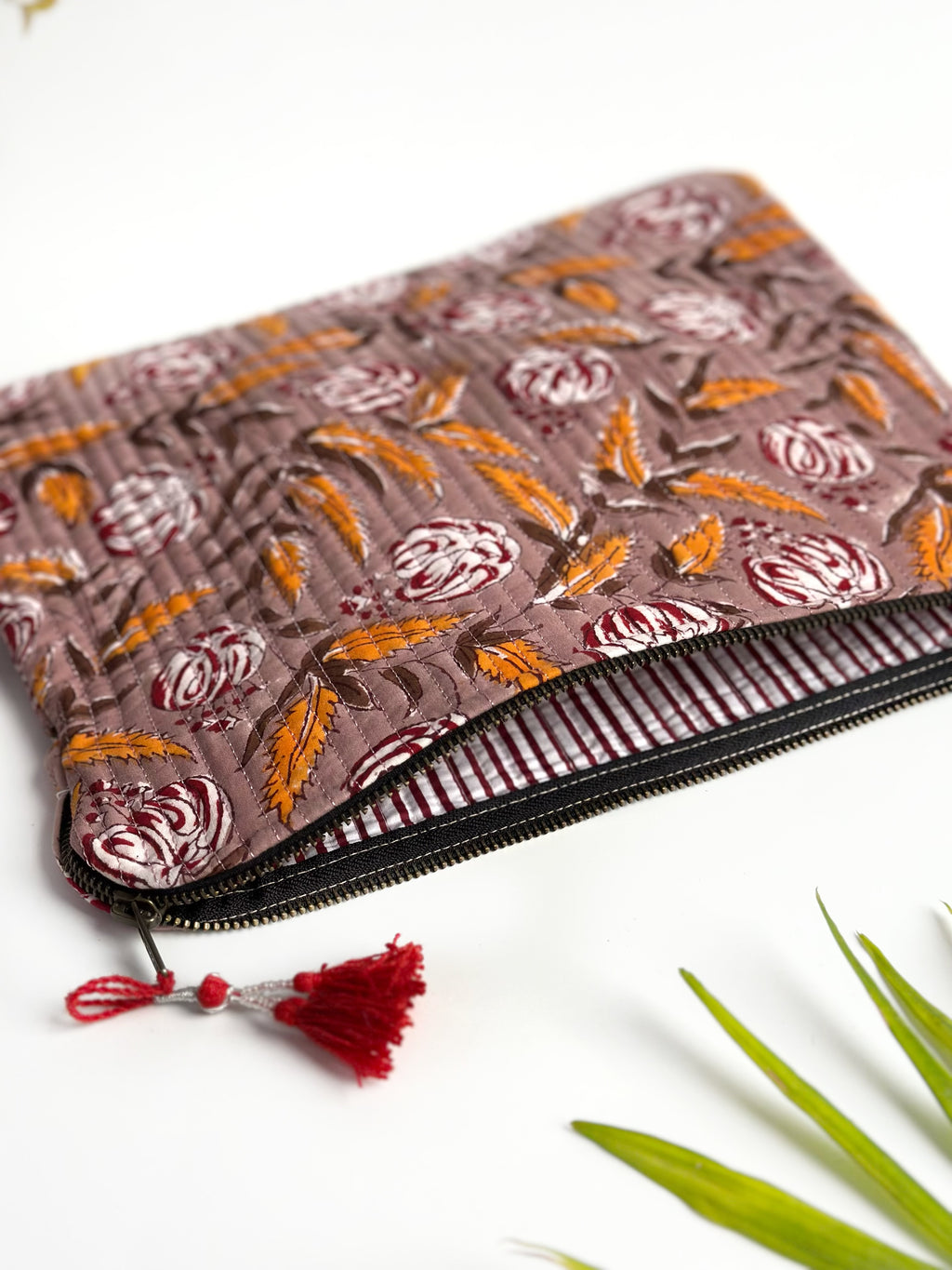 Rosewood Bloom Quilted Laptop & Ipad Sleeve