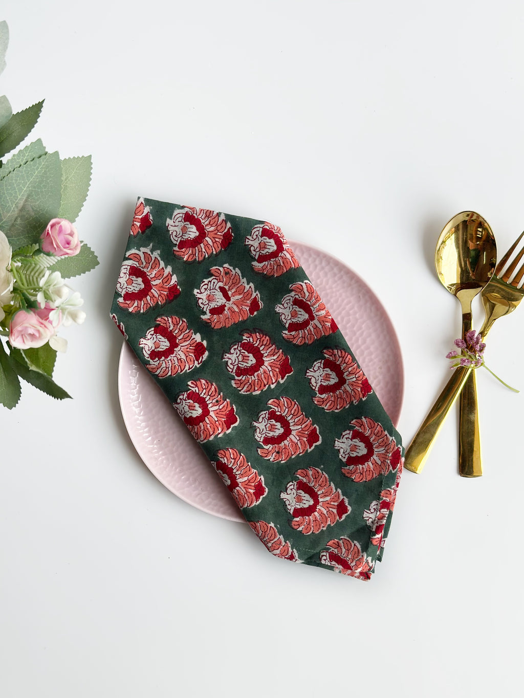 Olive bloom Cotton Napkin (Set of 6)