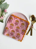Blush Bloom Scalloped Napkin (set of 6)