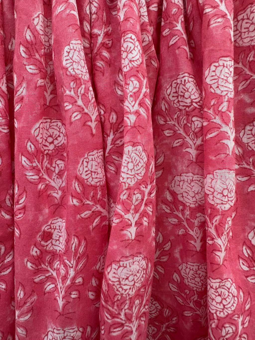 Fuchsia Bloom Cotton Maxi Skirt