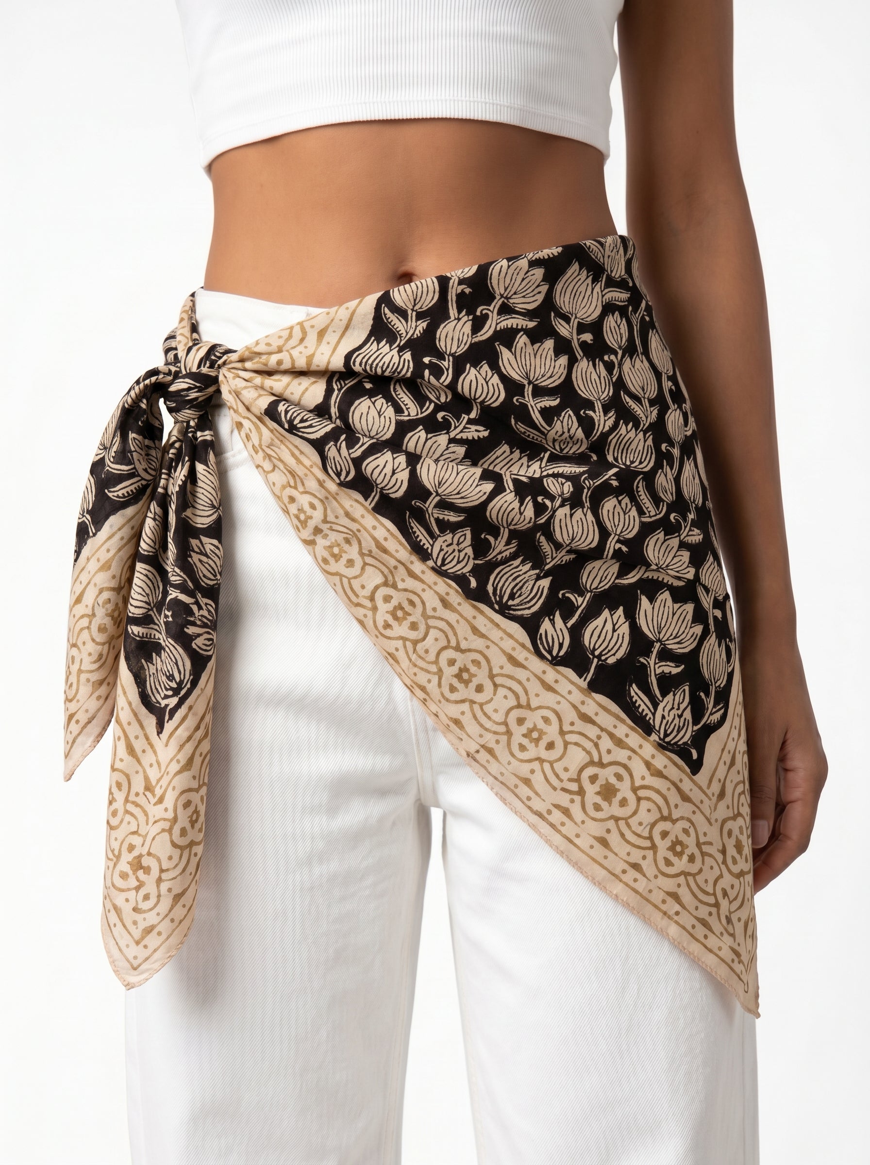 Lotus Noir Cotton Bandana (Pack of 2)
