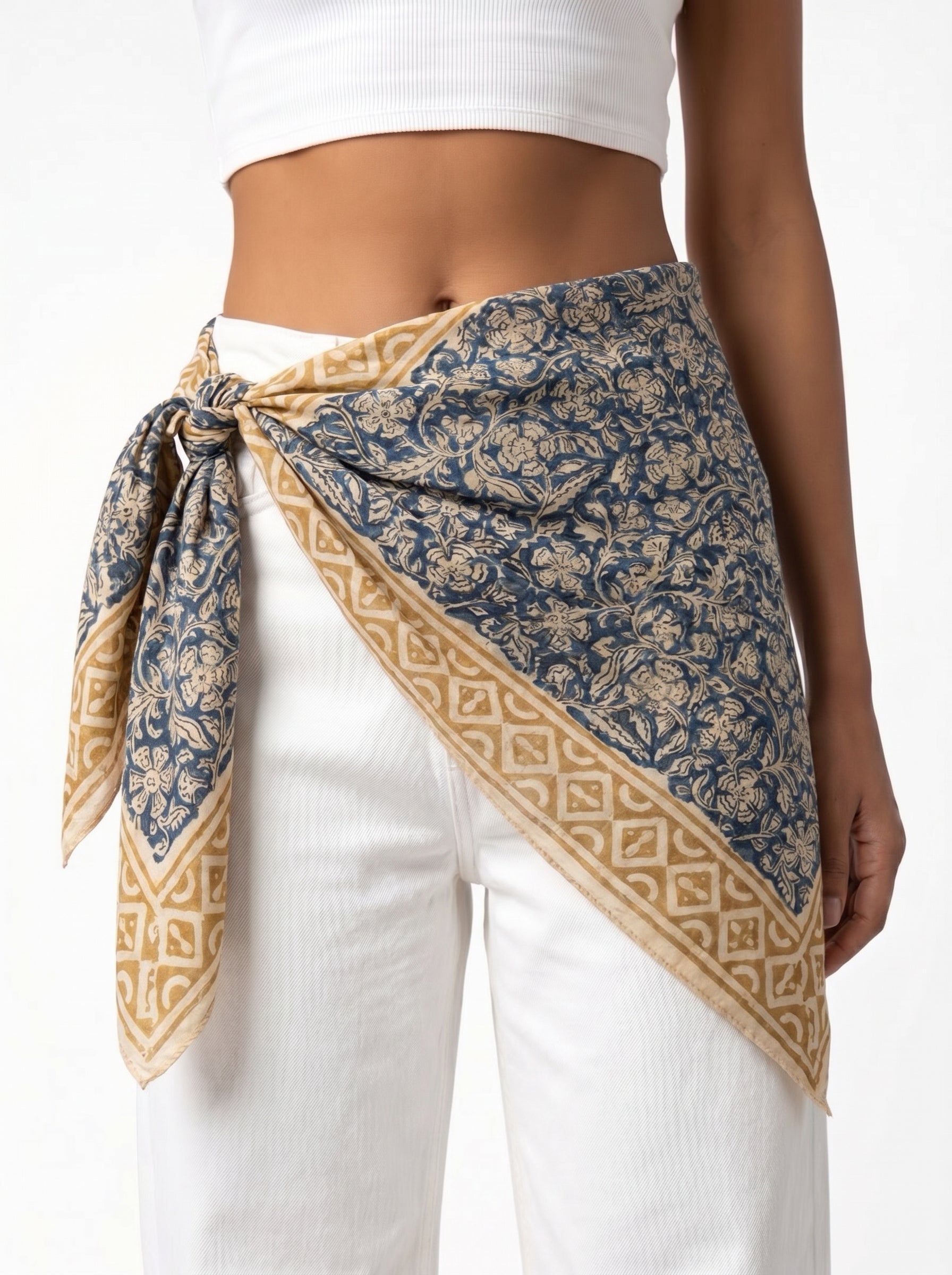 Indigo Heritage Cotton Bandana (Pack of 2)