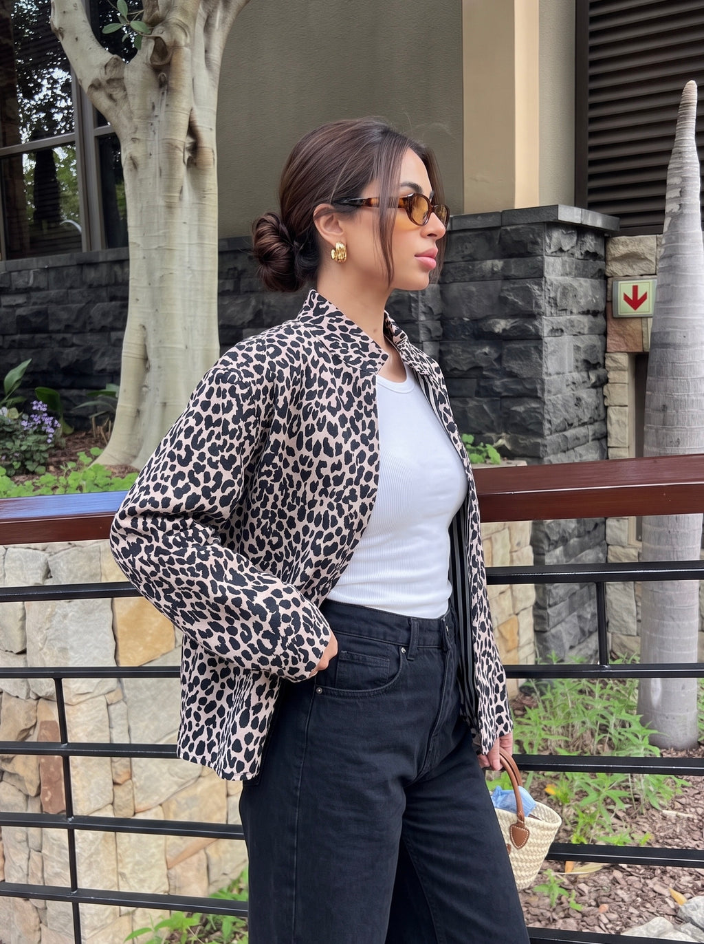 Leopard Print Velvet Jacket
