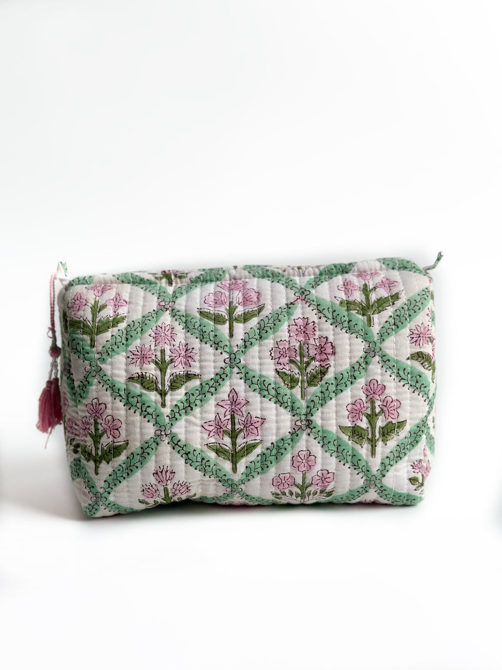 Mint Garden Quilted Pouch (set of 3)