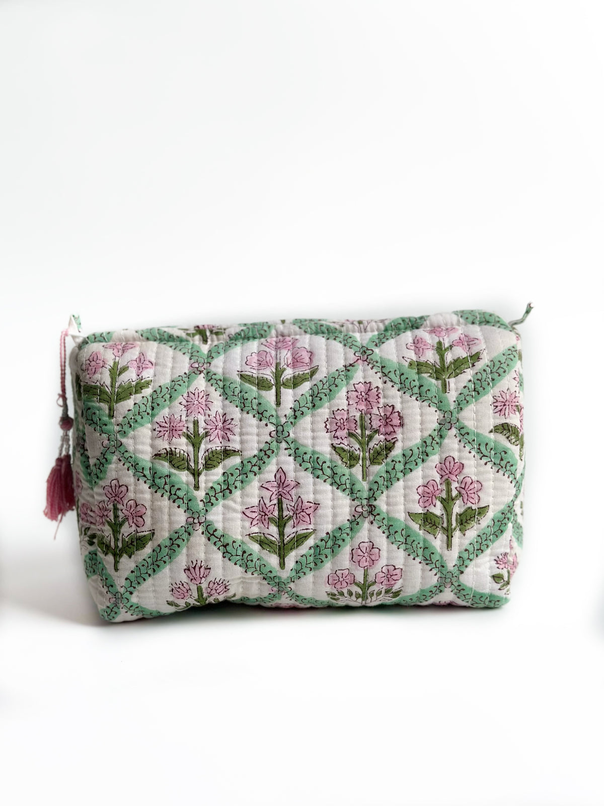 Mint Garden Quilted Pouch (set of 3)