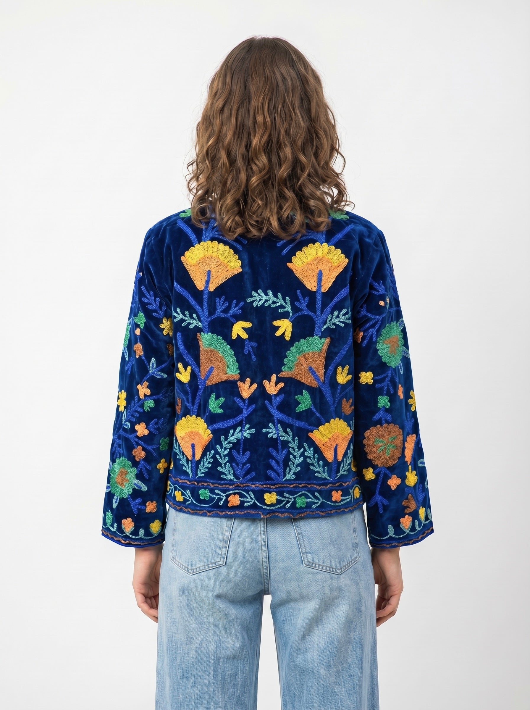 Royal Blue Heritage Embroidered Jacket