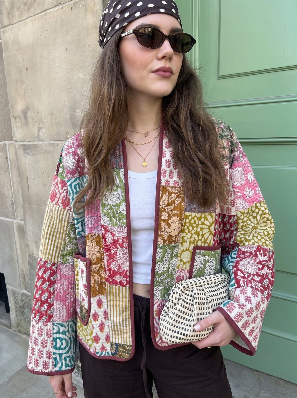 Patchwork Handblock Quilted Cotton Jacket