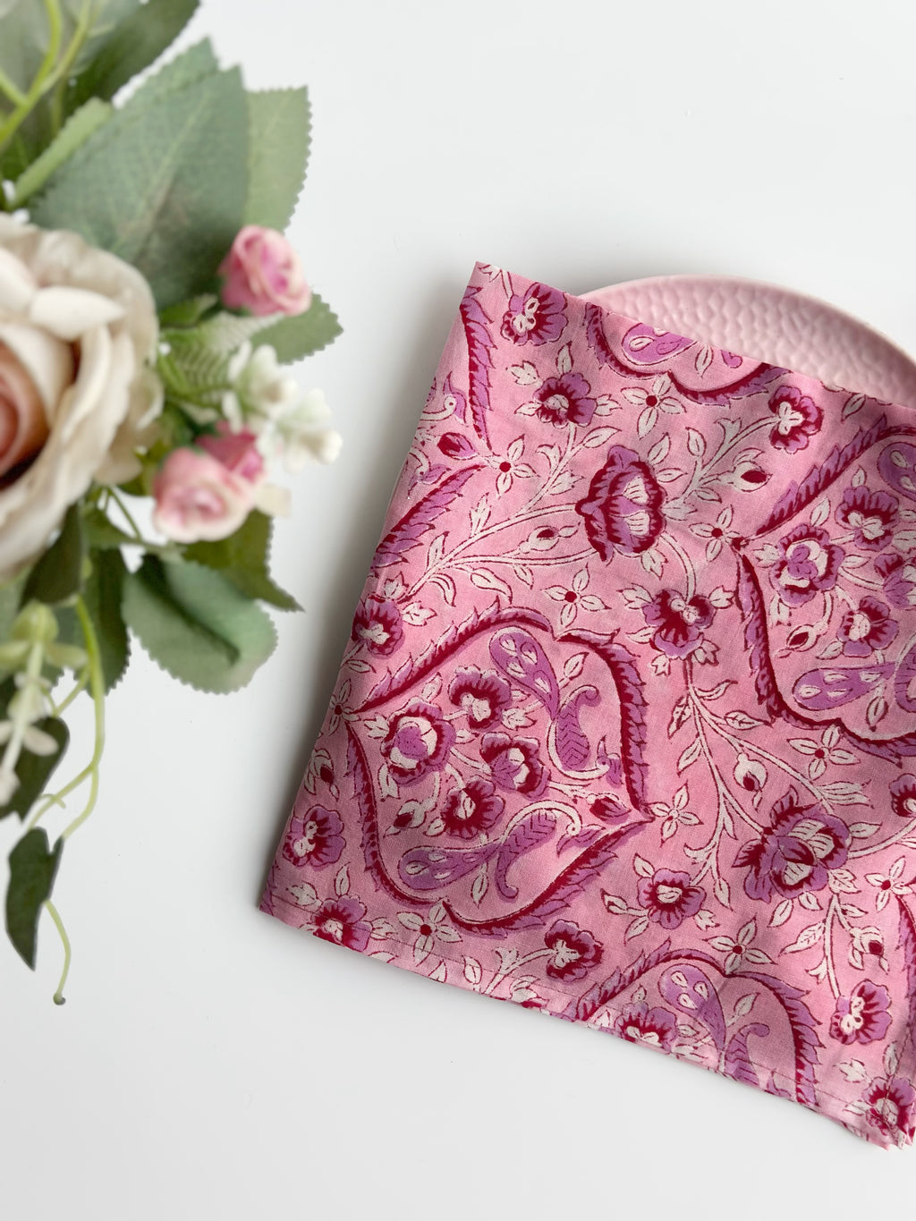 Rose Paisley Garden Cotton Napkin (Set of 6)
