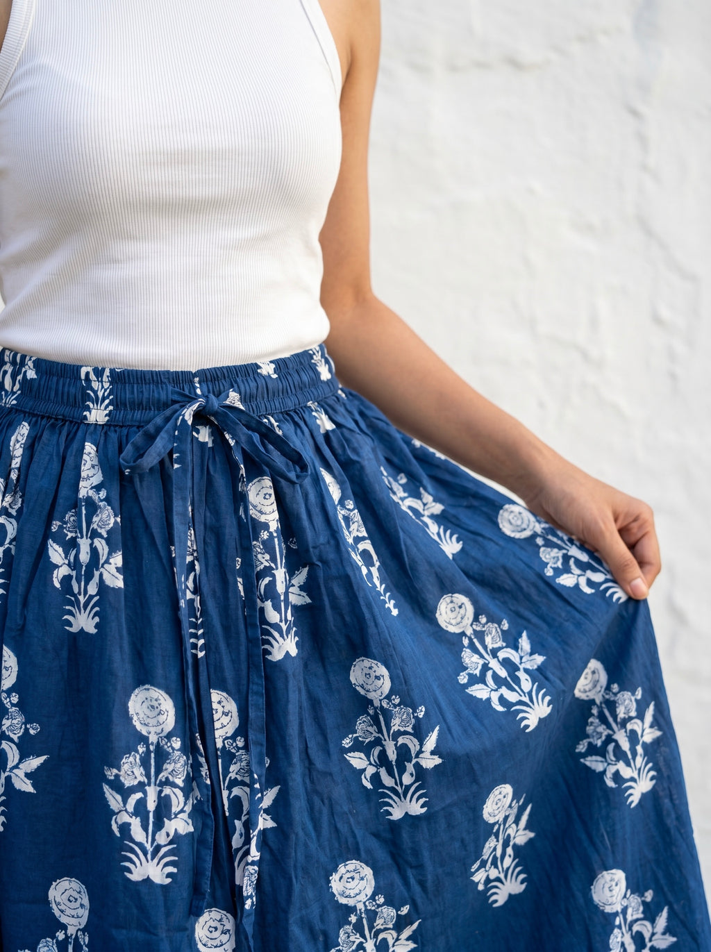 Indigo Bloom Skirt