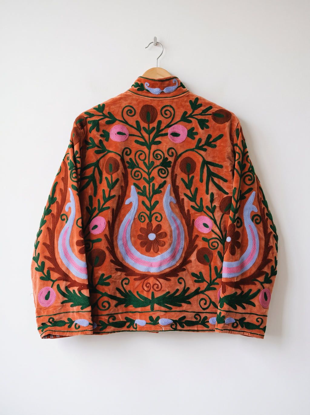 Terracotta Floral Suzani Velvet Jacket