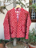 Ruby Blossom Quilted Reversible Jacket
