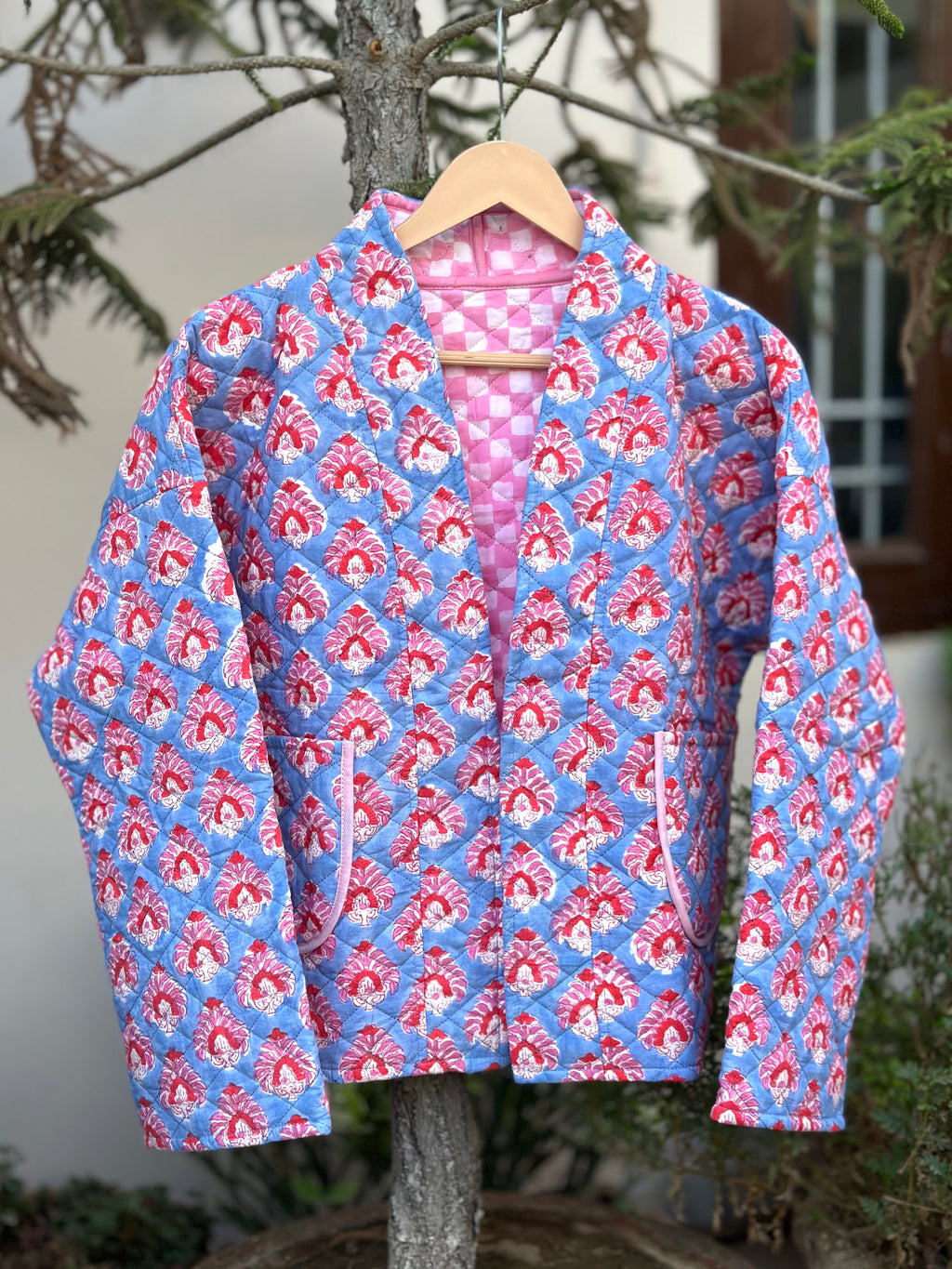 Bluebell Charm Reversible Quilted Jacket