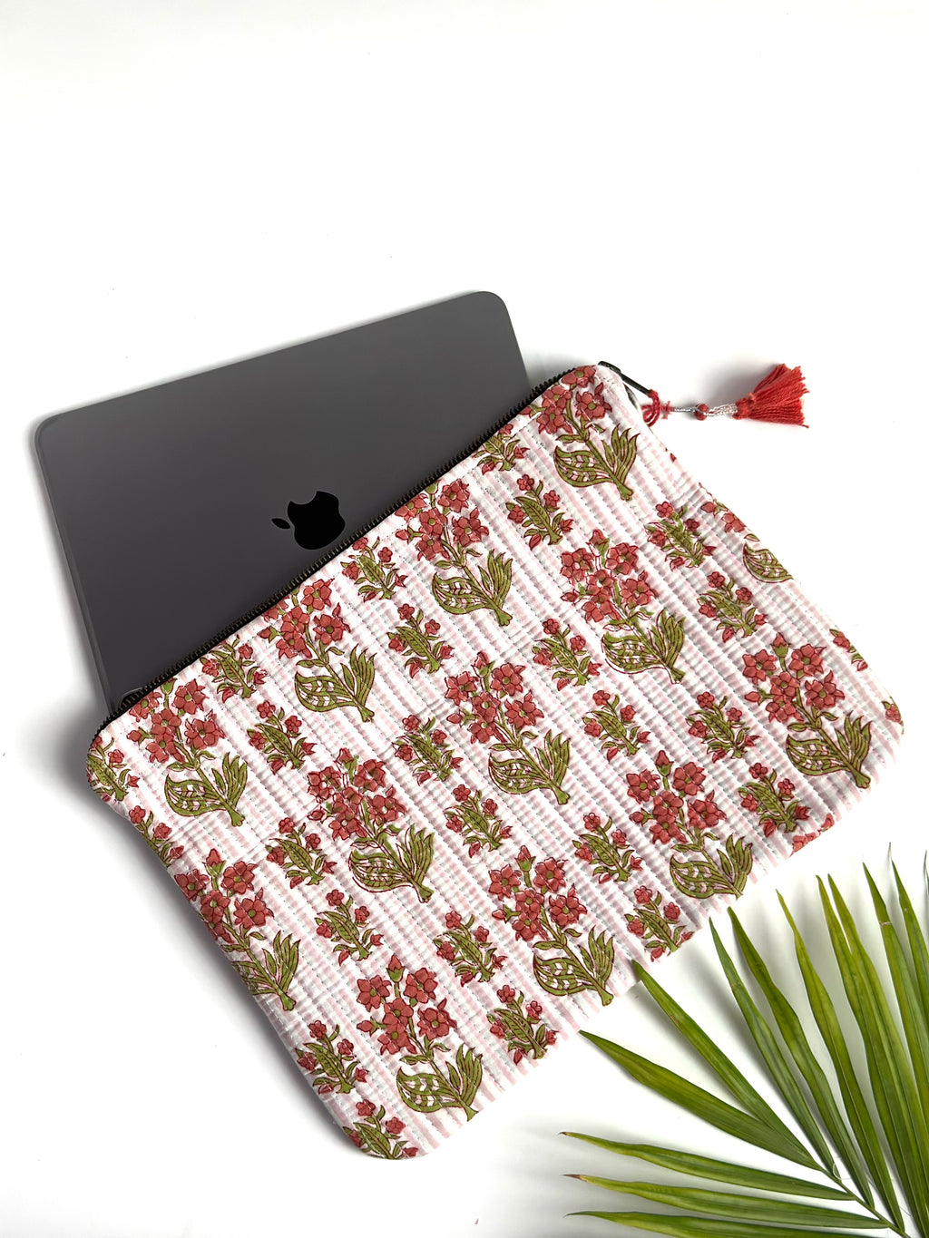 Pink Meadow Quilted Laptop & IPad sleeve