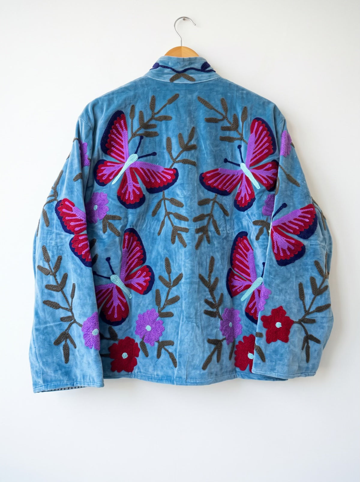 Butterfly Garden Suzani Velvet Jacket
