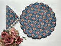 Heritage Floral Quilted Placemats & Napkin Set of 6