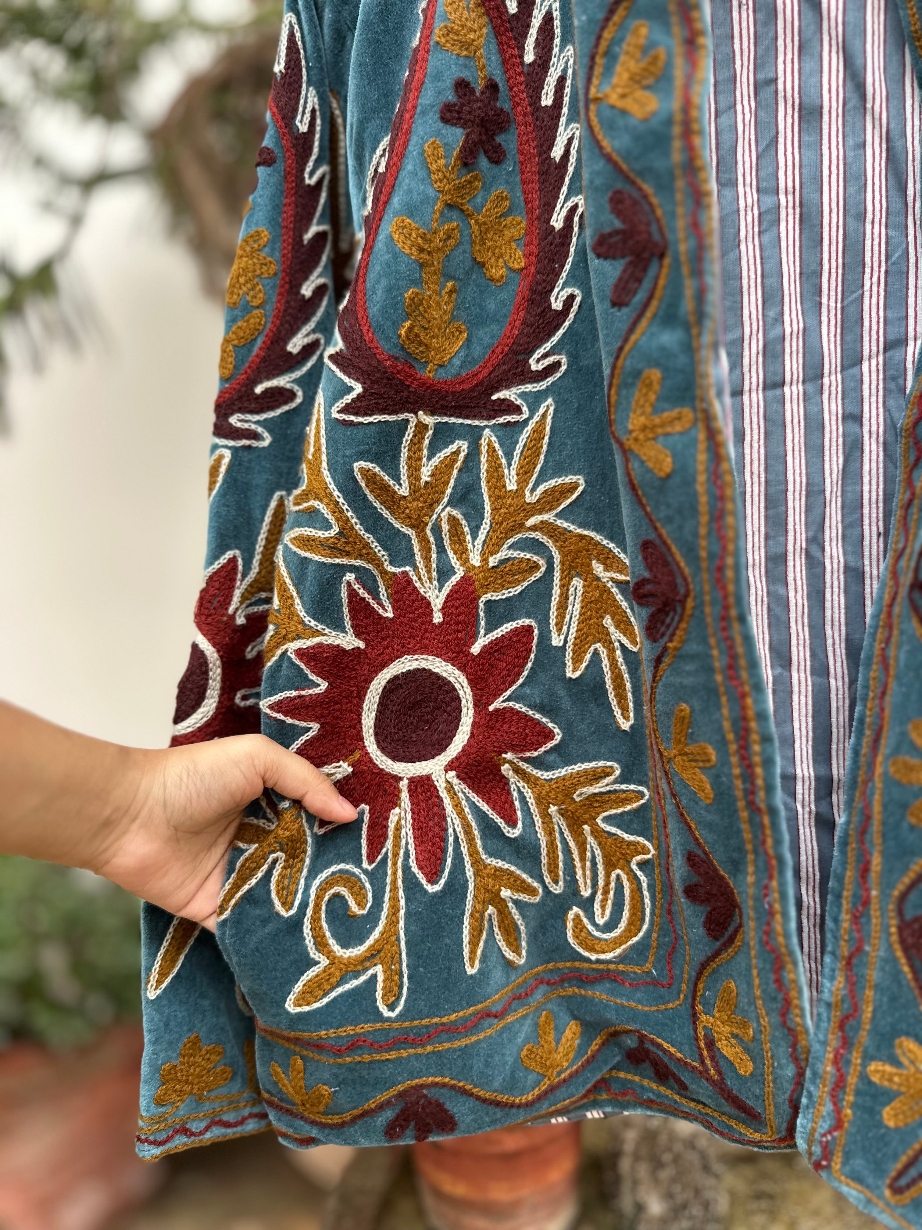 Royal Paisley Suzani Velvet Jacket