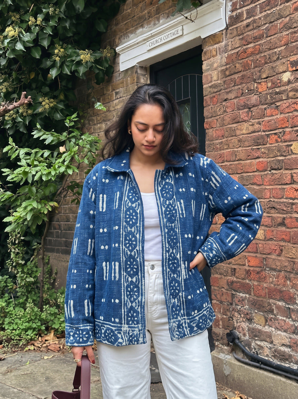 Indigo Dash Block Print TNT Jacket