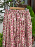Rosé Vine Cotton Maxi Skirt