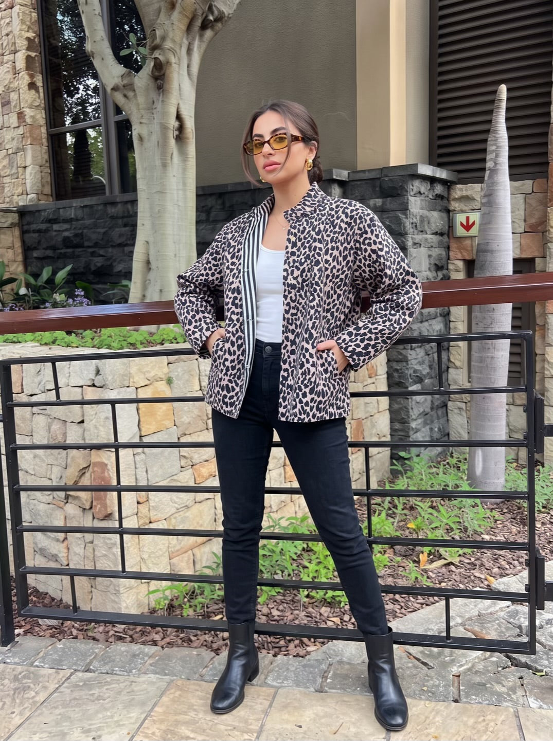 Leopard Print Velvet Jacket