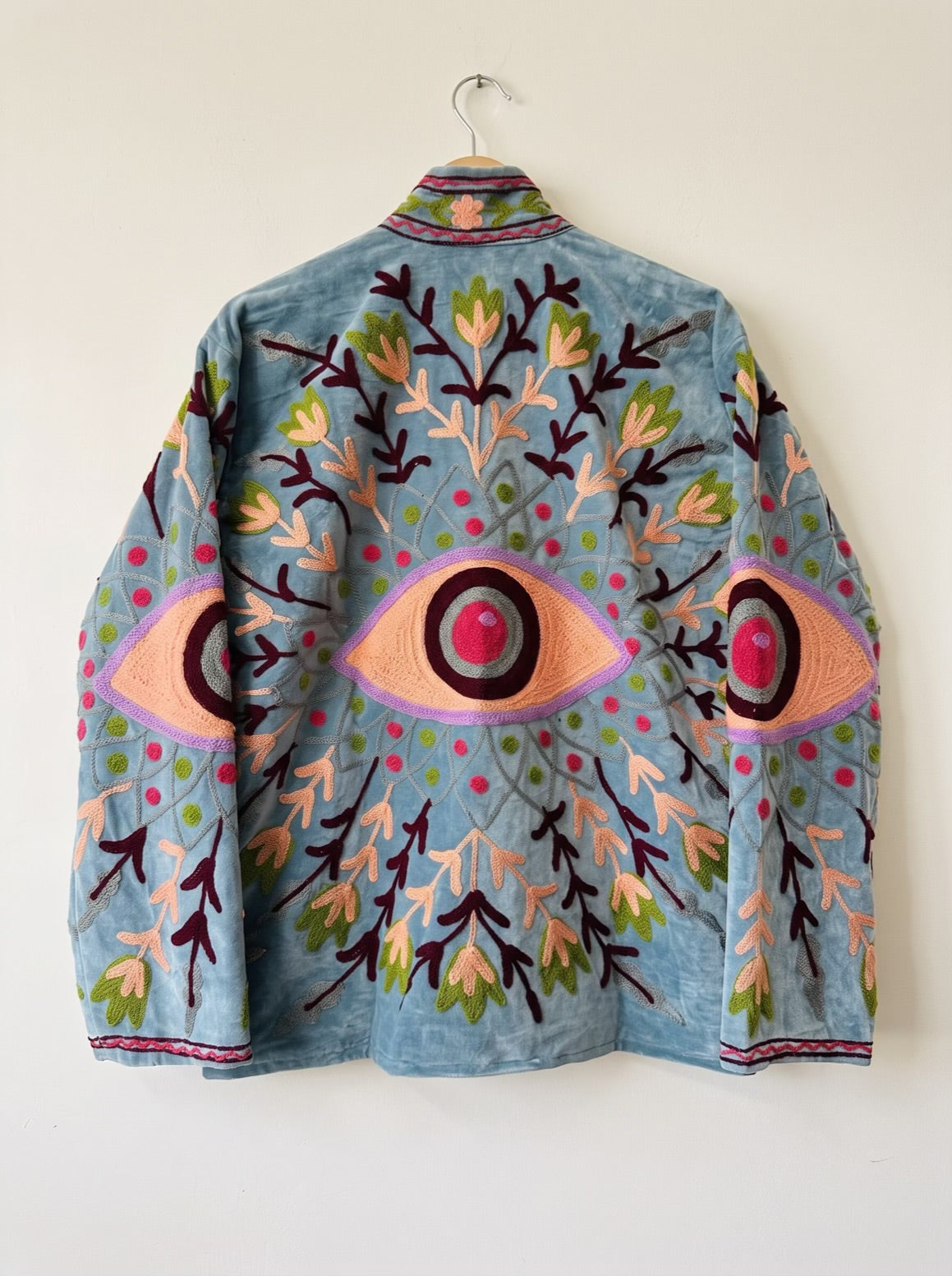 Sky Blue Suzani Eye Jacket