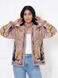 Suzani Blush Pink Embroidered Velvet Jacket