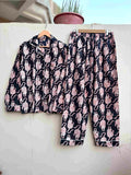 Bold Black & Blush Animal Motif Printed Pj sets