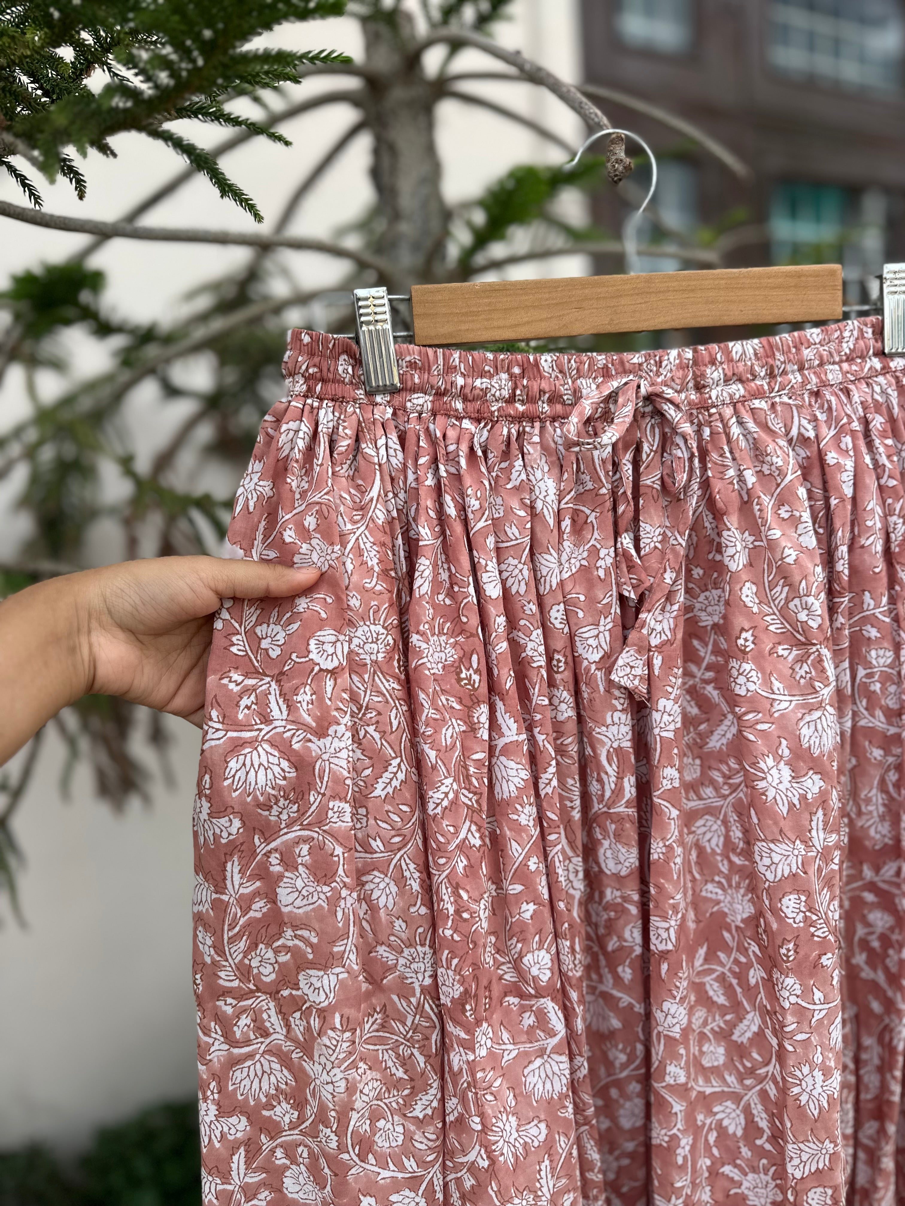 Blush Bloom Cotton Skirt
