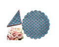 Sky Bloosom Quilted Placemats & Napkin Set of 6